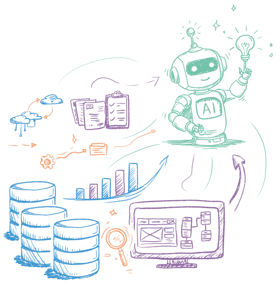 illustration sur le point Un bon départ pour l’intégration future de l’IA